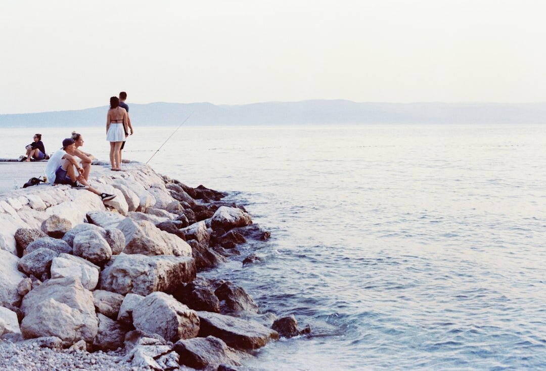senior couple on croatian beach