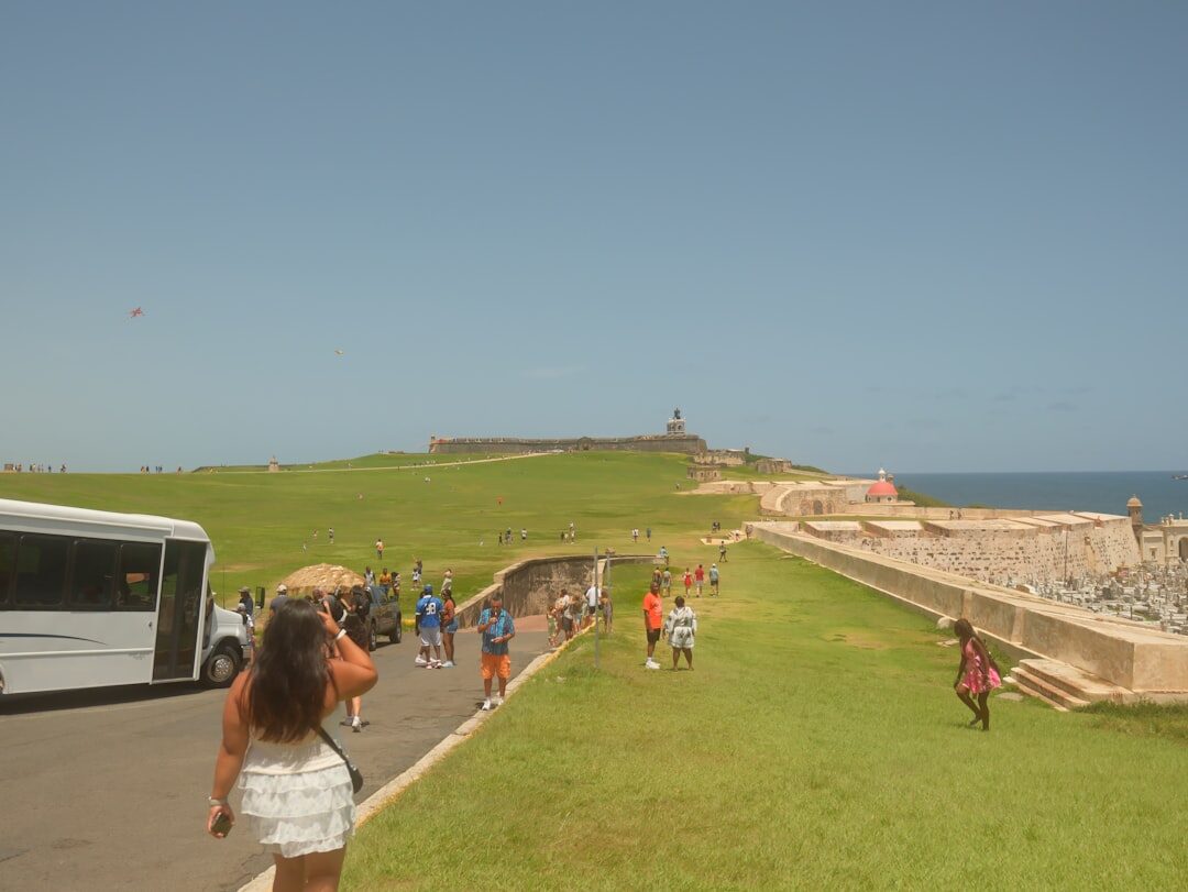 Seniors on a sightseeing bus trip enjoying coastal scenery